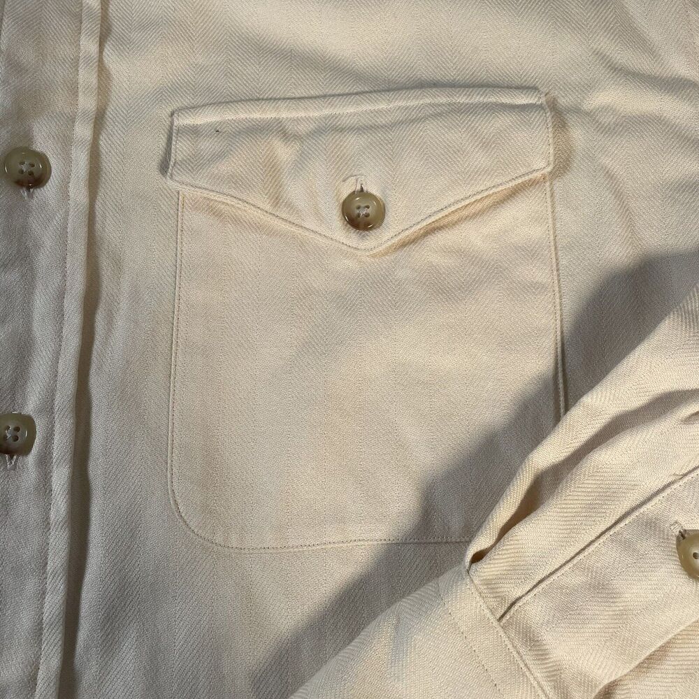 Polo Ralph Lauren Men's XXL Long Sleeve Button Up Shirt Pockets Pale Yellow - Picture 2 of 5